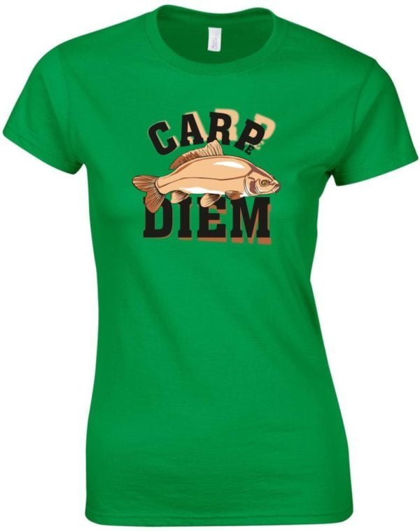 Carpe diem horgász mintás női póló