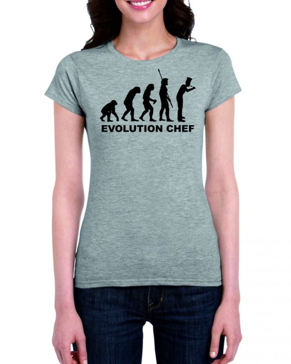 EVOLUTION CHEF mintás női póló