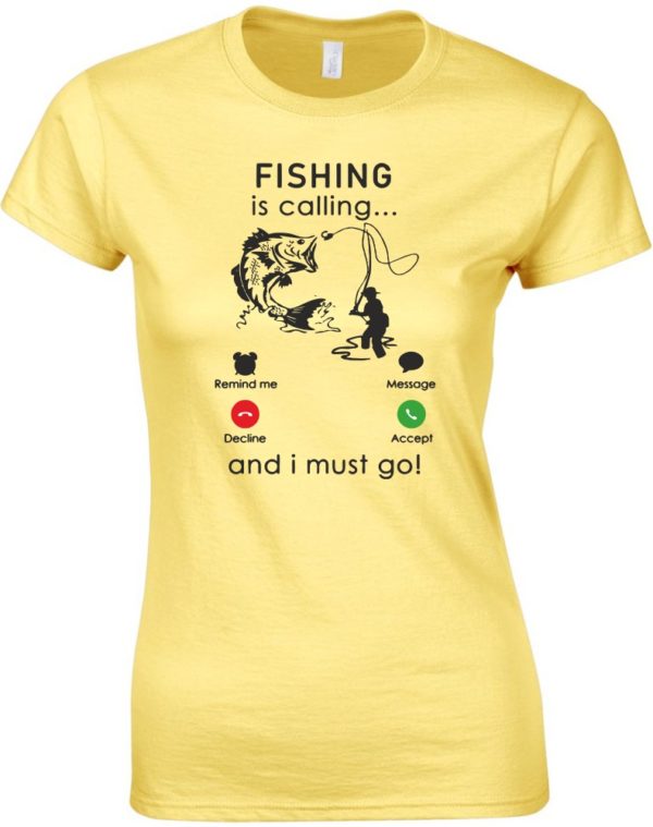 Fishing is calling feliratos női póló
