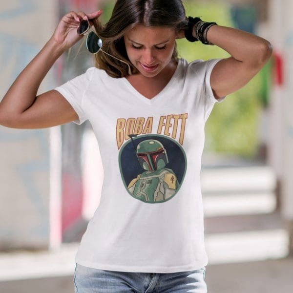 Boba Fett kör mintás Női V-nyakú póló