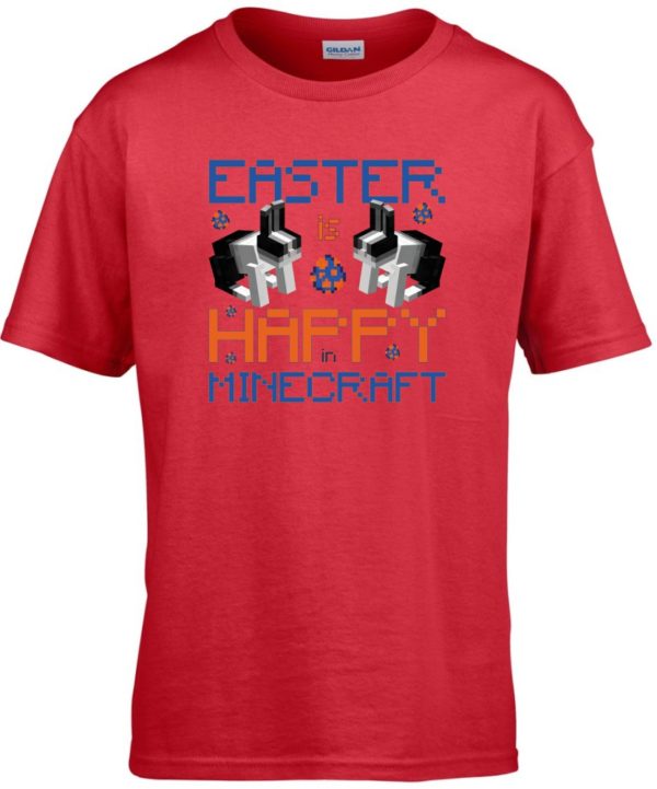 Easter is Happy in Minecraft feliratos Gyerek póló