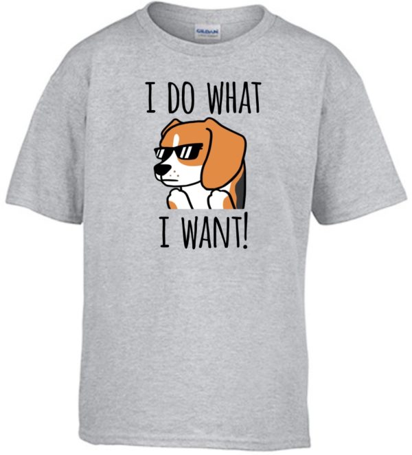 I do what I want beagle rajzos gyerek póló