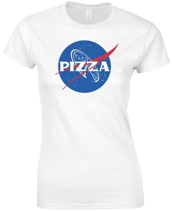 Nasa Pizza logo mintás női póló