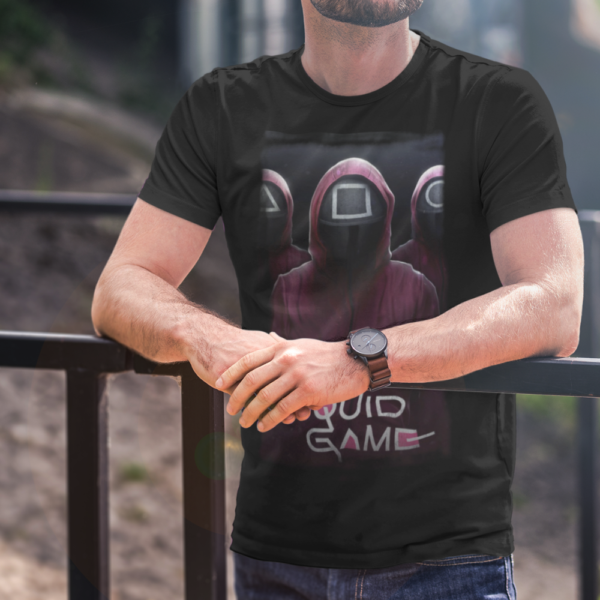 Squid Game mintás férfi póló