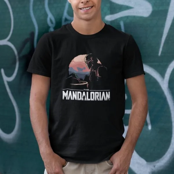 The Mandalorian Baby Yoda mintás Férfi póló