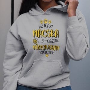 Kapucnis Pulóver Az igazi macska gazdik ... születnek