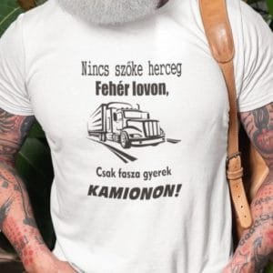 Akciós Szőke herceg kamionon férfi póló