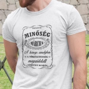 Férfi póló prémium minőség március hónap jack daniels