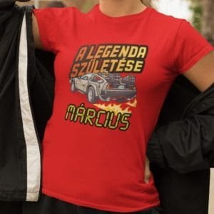 Női póló a legenda születése delorean vissza a jövőbe