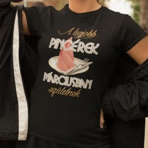 Női póló a legjobb pincérek márciusban születnek