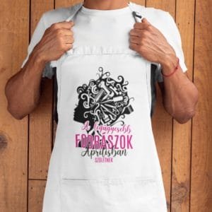 Kötény a legügyesebb fodrászok áprilisban születnek