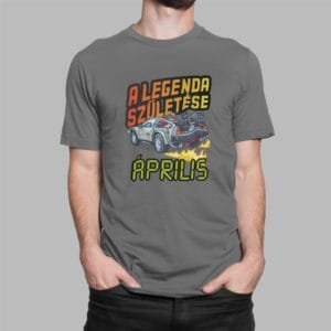 Férfi póló a legenda születése delorean vissza a jövőbe április