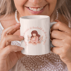 Anyaság a szeretet itt kezdődik bögre