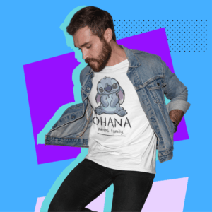 Ohana means family férfi póló