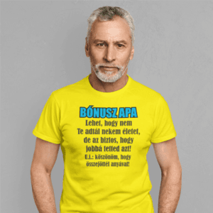 Bónusz apa fekete férfi póló