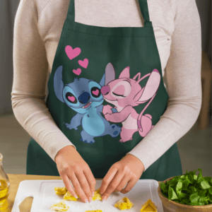 Stitch and Angel kiss and hearts kötény