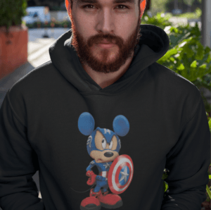 Amerika Kapitány Mickey kapucnis pulóver