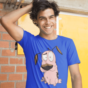 Bátor a gyáva kutya csodálkozós férfi póló