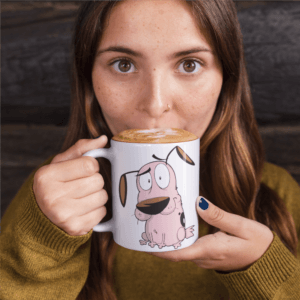 Bátor a gyáva kutya csodálkozós bögre