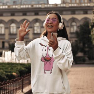 Bátor a gyáva kutya nózi fogós kapucnis pulóver