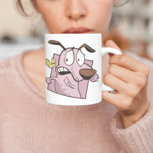 Bátor a gyáva kutya pillangós bögre