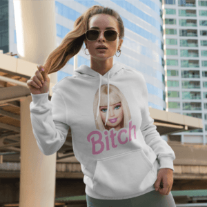 Bitch Barbie kapucnis pulóver