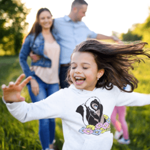 Borz virágokkal gyerek pulóver