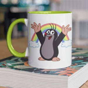 Kisvakond szivárvánnyal bögre