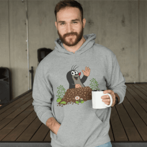 Kisvakond földkupacos kapucnis pulóver