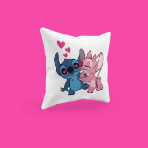 Stitch and Angel kiss and hearts párna