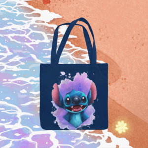 Stitch purple splash vászontáska