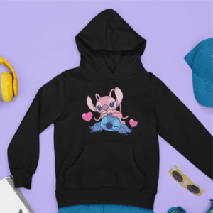 Stitch and Angel szivecskés gyerek pulóver