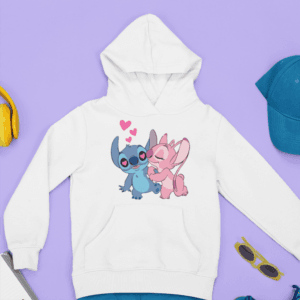 Stitch and Angel kiss and hearts gyerek pulóver