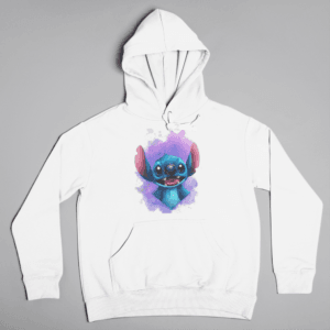 Stitch purple splash kapucnis pulóver