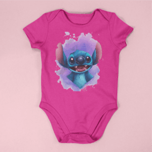 Stitch purple splash baby body