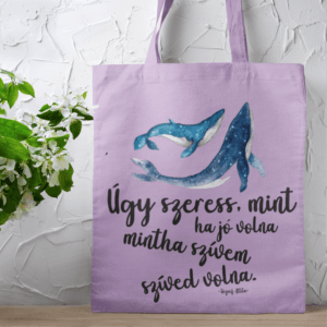 József Attila úgy szeress fekete vászontáska
