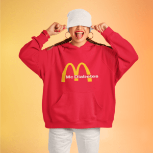 McDiabetes kapucnis pulóver