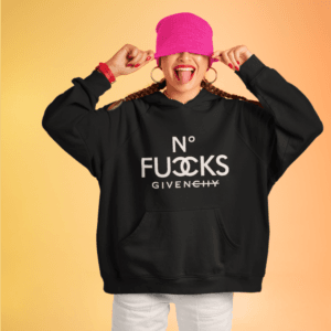 No fucks given kapucnis pulóver