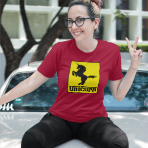 Unicorn-Ferrari női póló