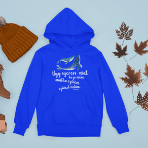 József Attila úgy szeress fehér kapucnis pulóver