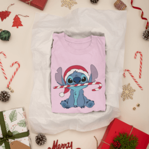 Christmas candy Stitch férfi póló