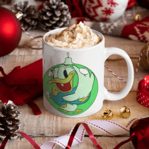 Donald karácsonyi gömb bögre