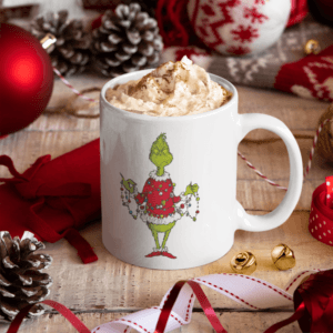 Égősoros Grinch bögre