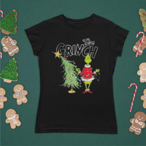 Égősoros karácsonyfás Grinch női póló