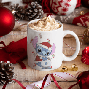 Hógömbös Stitch bögre