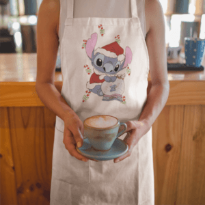 Hógömbös Stitch kötény