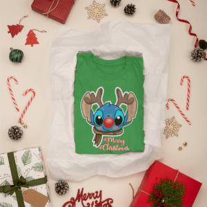 Merry christmas Stitch férfi póló