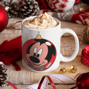 Mickey karácsonyi gömb bögre