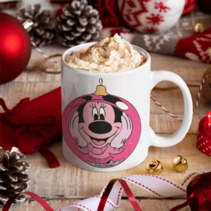 Minnie karácsonyi gömb bögre