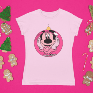 Minnie karácsonyi gömb női póló